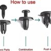 [25 Pcs] Car 8mm Hole Plastic Rivets Fastener Push Clip Black Auto Vehicle Door Trim Panel Retainer Fastener Clips-B0CKLWYQ5J