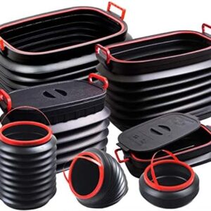 51MH8gwMFXL._AC_ Nicoman Camping Fishing Folding Basket Collapsible Washing Bucket Car Bin Organiser 4 Litre, Pack of 2-B07WYSS6VR