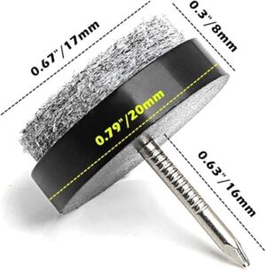 Furniture Sliders Nail-on Glides (1.50 cm Diameter)- 24 Pieces White Base-B0DZ4SN1CS