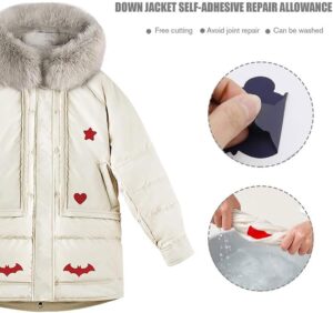 1Pcs only 20X15Cm Self-Adhesive Black Patches on Clothes Down Jackets Umbrella Hole Repair No Need Iron Washable Waterproof Clothing Patch Sticker- Select (BlackLoveStar)-B0DSLXQL52