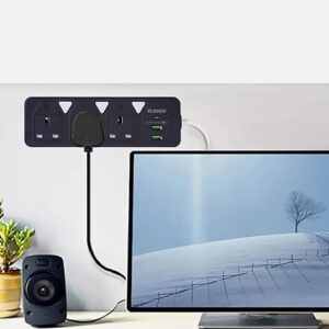 Power Extension Socket, Power Strip with usb, with USB Type-C - 3 Power Sockets, Overload Protection, and Child Safety Door, ST-8933-B0F1JLYYT2