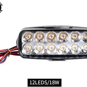 1Pcs 12V E-bike Front Light Motorcycle Electric Bike Bicycle LED Headlight Super Bright Tricycle Lamp 12 Led Cycling Parts-B0F1YG6ZKF
