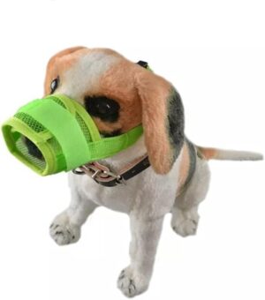 [1Pcs ] Dog Adjustable Soft Pet Puppy Mouth Cover Mask Pure Color Anti Biting Muzzle (Blue, L)-B0F1T6NDDT