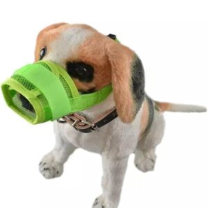 [1Pcs ] Dog Adjustable Soft Pet Puppy Mouth Cover Mask Pure Color Anti Biting Muzzle (Red, L)-B0F1SRL5GF