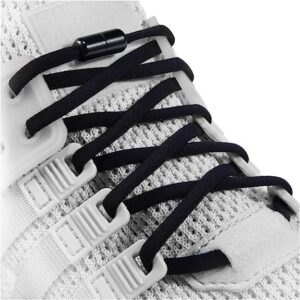 Long Life Elastic No Tie Shoe Laces For Adults,Kids,Elderly,System With Elastic Shoe Laces(2 Pairs), 02-black, X-Large-B0CCV2DRGB