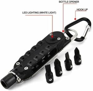 [ 1Pc ] Multifunctional Mini Screwdriver Outdoor EDC Keychain Shape Screwdrivers Portable Steel Repair Tool (Random Color-B0DRWRKH13