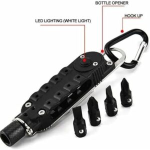 [ 1Pc ] Multifunctional Mini Screwdriver Outdoor EDC Keychain Shape Screwdrivers Portable Steel Repair Tool (Random Color-B0DRWRKH13