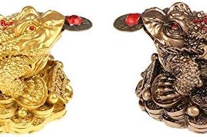 51ZZHmPsRTL._AC_ 1Pcs Feng Shui Toad Money LUCKY Fortune Wealth Chinese Golden Frog Toad Coin Home Office Decoration Lucky Gifts Tabletop Ornaments (GD Style4)-B0CLH5DKRH
