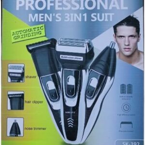 Sk-392 Professional Hair Trimmer - Black 3in1-B0F1JCCBCZ
