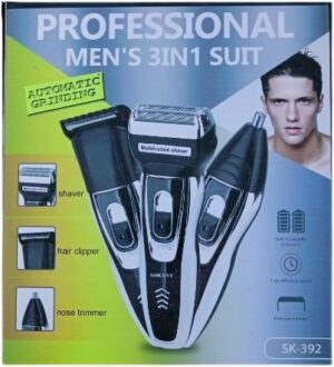 Sk-392 Professional Hair Trimmer - Black 3in1-B0F1JCCBCZ