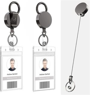 (1pc) Wire Rope Camping Telescopic Burglar Key Holder Tactical Keychain Outdoor Automatic Key Ring Retractable Roll Chain Cable-B0DZTHP2Q8