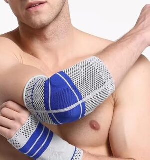 3D Elastic Silicone Fitness Brace Ankle Elbow Protector Hand Anti-Sprain Basketball Football Tennis Fitness Brace for Foot Wrist Rest Heel Brace (Elbow Brace) One Piece-B0DYZ3WDHD