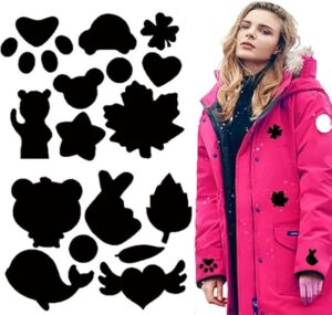 1Pcs only 20X15Cm Self-Adhesive Black Patches on Clothes Down Jackets Umbrella Hole Repair No Need Iron Washable Waterproof Clothing Patch Sticker- Select (BlackLoveStar)-B0DSLXQL52