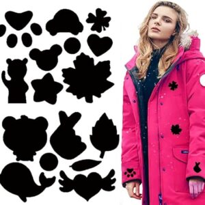 1Pcs only 20X15Cm Self-Adhesive Black Patches on Clothes Down Jackets Umbrella Hole Repair No Need Iron Washable Waterproof Clothing Patch Sticker- Select (BlackLoveStar)-B0DSLXQL52