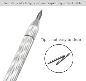 [1 Pcs] - 13cm Tungsten Carbide Tip Scriber Marking Etching Pen Steel Scriber Marker Glass Metal Wood Carving Scribing Marker Tools only one oix without pins-B0F1DQD686