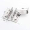 Door Silde Bolt,Gate Latch with Padlock Hole,Gate Latch Tiny Padlock Hasp,Stainless Steel Hardware Door Hasp Latch for Wooden Garden Gates Garden Fence,Brushed Finish (Right)-B0DVGW1BCC