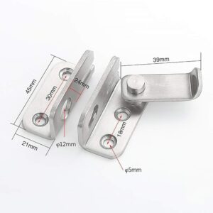 Door Silde Bolt,Gate Latch with Padlock Hole,Gate Latch Tiny Padlock Hasp,Stainless Steel Hardware Door Hasp Latch for Wooden Garden Gates Garden Fence,Brushed Finish (Right)-B0DVGW1BCC