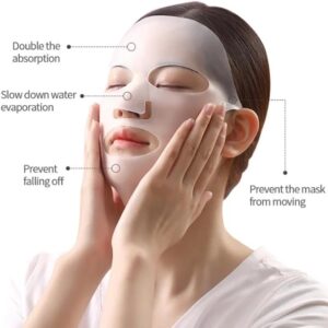 3D Silicone Mask Face Women Skin Care Tool Hanging Ear Face Mask Gel Sheet Reusable Lifting Anti Wrinkle Firming Ear Fixed Tools 1Pcs (White-S)-B0F1DWLBXM