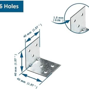 51kuChFg9kL._AC_SX450_ Corner Brackets Wood Connectors - Pack of 10Pcs (2.3 x 2.30 Cm ) Heavy Duty Reinforced Braces, Shaped Angle Connector with Beading, Timber Joining Fixing Connector, Galvanised Steel Metal Sheet-B0CXF3RQXY
