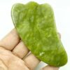 Gua Sha Stone,Jade Stone Massage Tool Guasha Tool for Scraping Facial and SPA Natural Jade Scraping Facial Tool Anti-Aging, Wrinkles, Puffiness (Heart)-B0DZTRLVNR