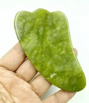 Gua Sha Stone,Jade Stone Massage Tool Guasha Tool for Scraping Facial and SPA Natural Jade Scraping Facial Tool Anti-Aging, Wrinkles, Puffiness (Heart)-B0DZTRLVNR