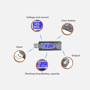 1 PCS - USB Current Voltage Capacity Tester Volt Current Voltage Detect Charger Capacity Tester Meter Mobile Power Detector Battery Test-B0BZN7GPQZ