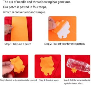 1Pcs only 20X15Cm Self-Adhesive Black Patches on Clothes Down Jackets Umbrella Hole Repair No Need Iron Washable Waterproof Clothing Patch Sticker- Select (BlackLoveStar)-B0DSLXQL52