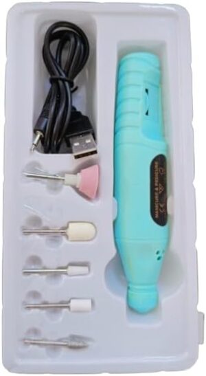 51pAfGeUleL Grind Nails Appliance Art Drill Kit Electric Finger Toe Nail Grinder Polish Rotary Tool Accessories Manicure Pedicure Tools Nails Grinding Repair (blue)-B0DZCZXTN5