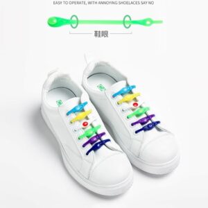 14Pcs Elastic Waterproof No Tie Shoe Laces Lazy Shoelaces Shape may diffrent-B0CCV5PT98