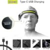 Head Torch,COB 2LED Induction Headlights,USB Rechargeable Headlamp ​with 5 Modes, Bright IPX6 Waterproof Camping Lights for Adults, Lightweight Head Lamp Flashlight for Running, Fishing