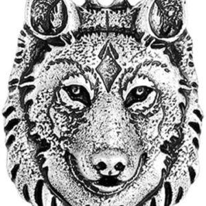 [1 PCs] Creative Tibetan Silver Norse Viking Wolf Head Pendants for Necklace Jewelry Designer Charms DIY Handmade Making Findings (FOX)-B0DR3HBXFZ