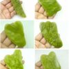 Gua Sha Stone,Jade Stone Massage Tool Guasha Tool for Scraping Facial and SPA Natural Jade Scraping Facial Tool Anti-Aging, Wrinkles, Puffiness (Heart)-B0DZTRLVNR