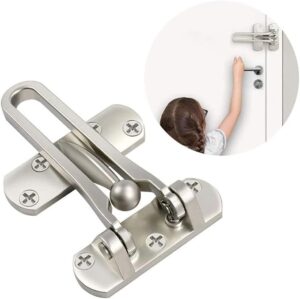 1 PC - Home Anti-theft Door Buckle Bedroom Kids Room Door Bar Lock Stainless Safety Chain Hotel Anti-lock Buckle Insurance Door Bolt-B0C7N6GBGY