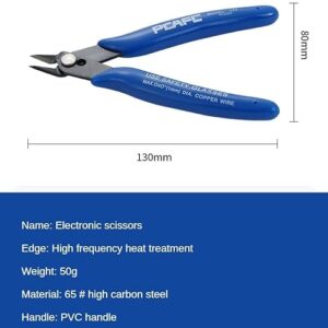 1Pc Wire Cutter DIY Trimmer Diagonal Side Cutting Cable Nippers Red Blue Pliers Hand Mini Snips Flush Nipper Trimmer Hand Tools (Blue*Black)-B0DP1L1X98