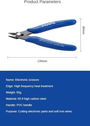 1Pc Wire Cutter DIY Trimmer Diagonal Side Cutting Cable Nippers Red Blue Pliers Hand Mini Snips Flush Nipper Trimmer Hand Tools (Blue*Black)-B0DP1L1X98