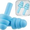 Medical Grade Soft Silicone Ear Plugs for Noise Reduction Sleeping Meditation Study Swimming Travel Earplugs Reusable (Pack of 3 Pairs) Random Color-B0F1H55SL6