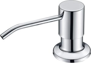 -Sink Soap Dispenser, Kitchen Soap Dispenser, Built in Desk Mount Liquid Lotion Kitchen Countertop Soap Dispenser, Large Capacity 17 OZ Bottle,Chrome-B0BSGQ26W5