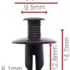 [25 Pcs] Car 8mm Hole Plastic Rivets Fastener Push Clip Black Auto Vehicle Door Trim Panel Retainer Fastener Clips-B0CKLWYQ5J