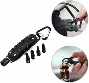 [ 1Pc ] Multifunctional Mini Screwdriver Outdoor EDC Keychain Shape Screwdrivers Portable Steel Repair Tool (Random Color-B0DRWRKH13