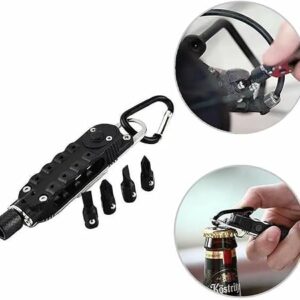 [ 1Pc ] Multifunctional Mini Screwdriver Outdoor EDC Keychain Shape Screwdrivers Portable Steel Repair Tool (Random Color-B0DRWRKH13
