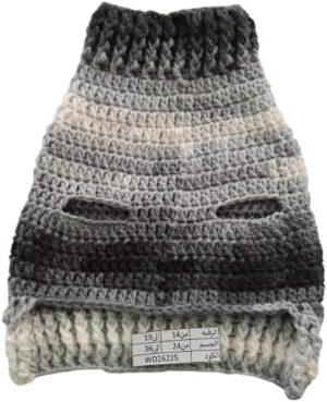 Dog and Cats HandMade Crochet Shirt Winter Pet Dog Clothes Crochet a winter jacket for pets as shown Select Size Carefully ((WD26225) Neck14~19Cm-Chest 24~36Cm))-B0DZ6GW8V7