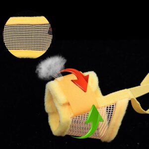 [1Pcs ] Dog Adjustable Soft Pet Puppy Mouth Cover Mask Pure Color Anti Biting Muzzle (Red, L)-B0F1SRL5GF