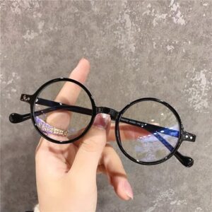 1PC Round Frame Reading Glasses Ultralight Small Frame Presbyopic Eyeglasses Blocking Blue Light Hyperopia Eyewear Unisex 14cm X 4.5cm - Material Alloy+TR90 - Black-B0F1LV3PC7