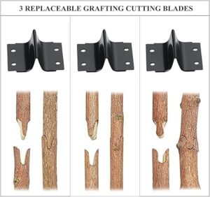 WINNER Plant Branch Twig Vine Fruit Tree Garden 3 Replaceable U Cut, V Cut Blades Grafting Pruning Cutting Tool Kit with 2 Cutter Points-B09C4ZKG6L