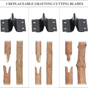 WINNER Plant Branch Twig Vine Fruit Tree Garden 3 Replaceable U Cut, V Cut Blades Grafting Pruning Cutting Tool Kit with 2 Cutter Points-B09C4ZKG6L