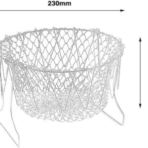 616vePyYwsL._AC_SX569_ Stainless Steel Foldable Steam Rinse Strain Fry French Chef Basket Magic Basket Mesh Basket Strainer Net Kitchen Cooking Tools-B097VZ27H9
