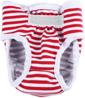 [1 Pcs] Female Dog Shorts Panties Menstruation Underwear Briefs Jumpsuit Pet Physiological Pant Diaper Sanitary Washable Dog Pants (RED, 2XL, 1...-B0DVJF18H2