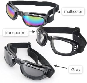 1Pcs Outdoors Sports Windproof Cycling Glasses Foldable Dustproof Snowboard Goggles Vintage Adjustable Motorcycle Glasses Cycling + Luxurious glasses case-B0DYVLQF9S