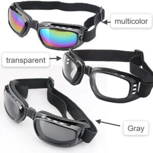 1Pcs Outdoors Sports Windproof Cycling Glasses Foldable Dustproof Snowboard Goggles Vintage Adjustable Motorcycle Glasses Cycling + Luxurious glasses case-B0DYVLQF9S