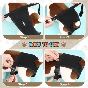 1Pcs Female Dog Nappies with 8 Sanitary Pad Adjustable Protective Trousers For in Heat Monthly Bleeding Physiological Washable Pants (Large)-B0DZ15KN88